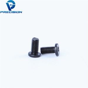Carbon steel thin head black zinc plated m1 m2 m3 m4 m5 machine screw