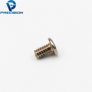 Custom flat head nickel plated blue patch electronic micro screw