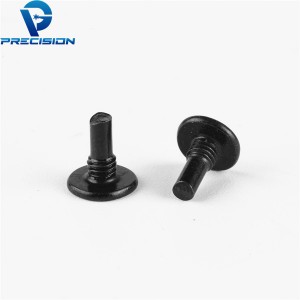 Custom M1.2 M1.4 M1.6 cross drive black zinc plated half thread screw